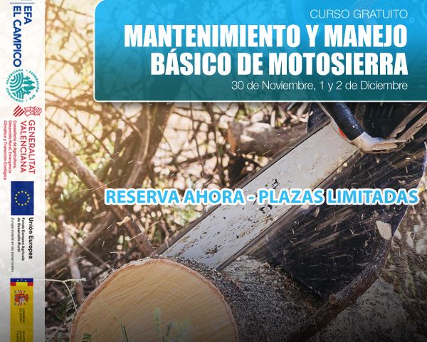 Curso gratuito - Mantenimiento y manejo básico de motosierra