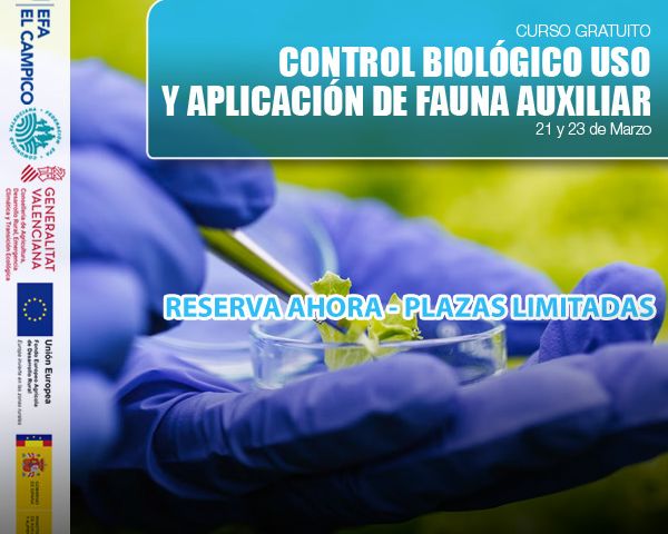 Curso Gratuito - CONTROL BIOLÓGICO USO Y APLICACIÓN DE FAUNA AUXILIAR - EFA El Campico - Marzo 2023