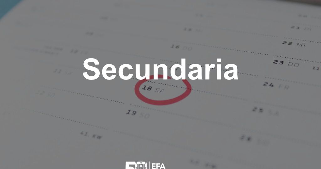 Secundaria - Calendario de admisiones