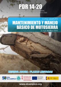 Curso Gratuito - MANTENIMIENTO Y MANEJO BÁSICO DE MOTOSIERRA - EFA El Campico - Abril 2023