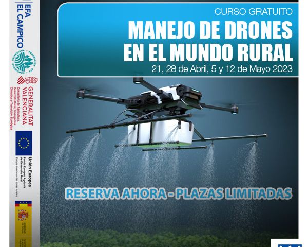 Curso Gratuito - MANEJO DE DRONES EN EL MUNDO RURAL - EFA El Campico - Abril 2023