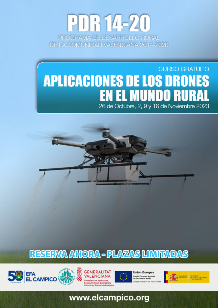 Cursos Gratuitos PDR - Aplicaciones de los drones en el mundo rural - Octubre 2023