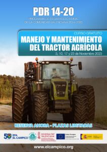 Cursos Gratuitos PDR - Manejo y mantenimiento del tractor agrícola - Octubre 2023