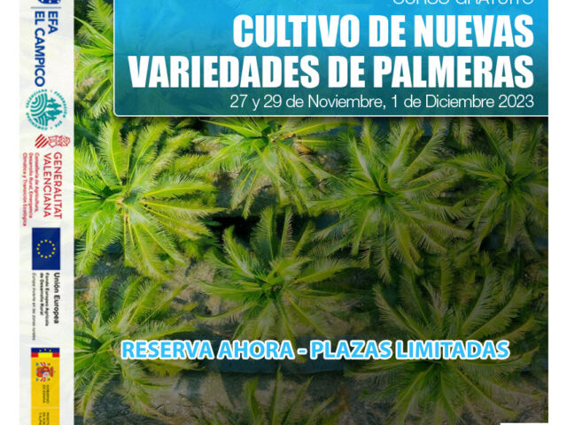 Cursos Gratuitos PDR - Cultivo de nuevas variedades de palmeras - Octubre 2023
