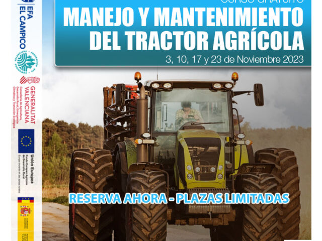 Cursos Gratuitos PDR - Manejo y mantenimiento del tractor agrícola - Octubre 2023