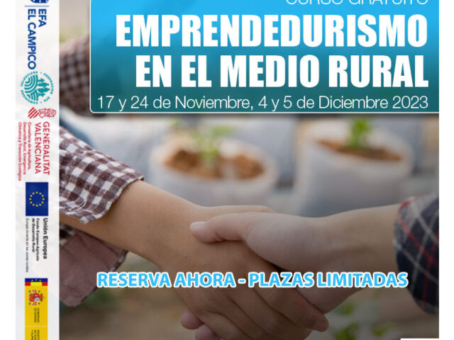 Cursos Gratuitos PDR - Emprendedurismo en el medio rural - Octubre 2023