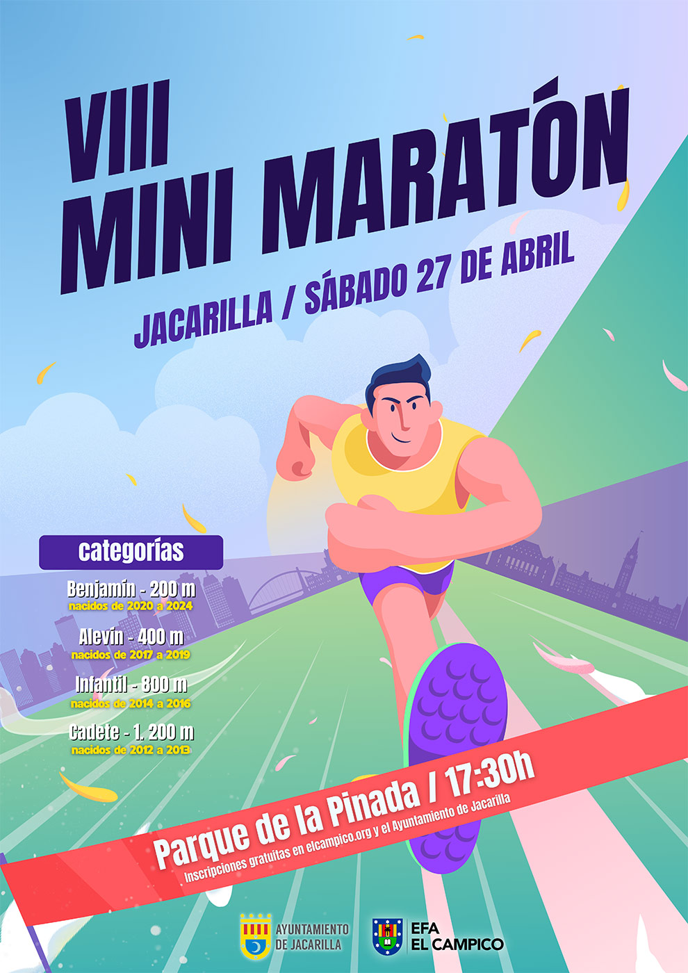 VIII Mini Maratón 2024 - EFA EL CAMPICO y EXCMO. AYUNTAMIENTO DE JACARILLA