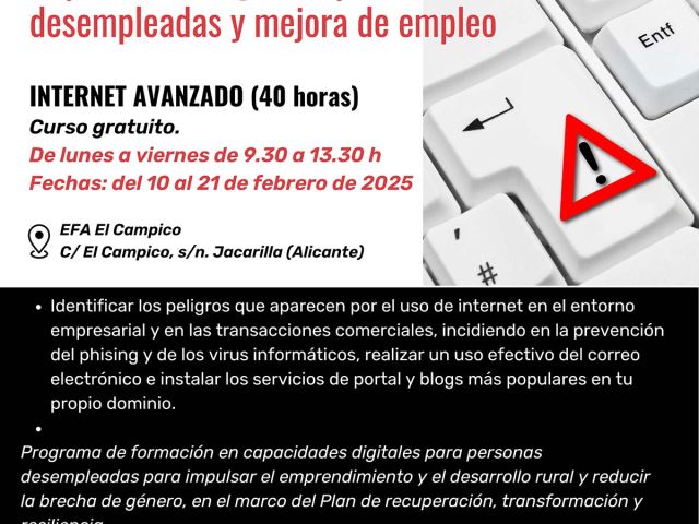 Curso gratuito de Internet Avanzado del 10 al 21 de Febrero 2024
