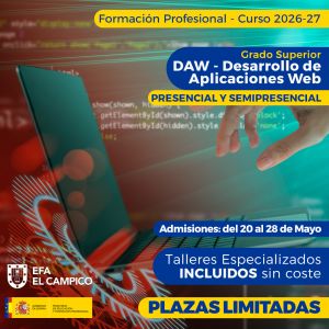 Promoción CICLOS FP - Admisiones 2026-27 - EFA EL CAMPICO