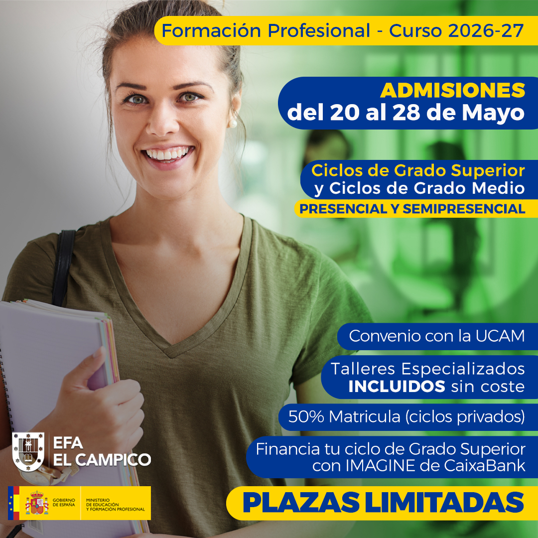 Promoción CICLOS FP - Admisiones 2026-27 - EFA EL CAMPICO
